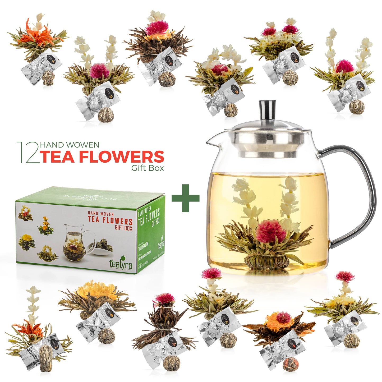 Tealyra Glass Teapot with Blooming Tea Set