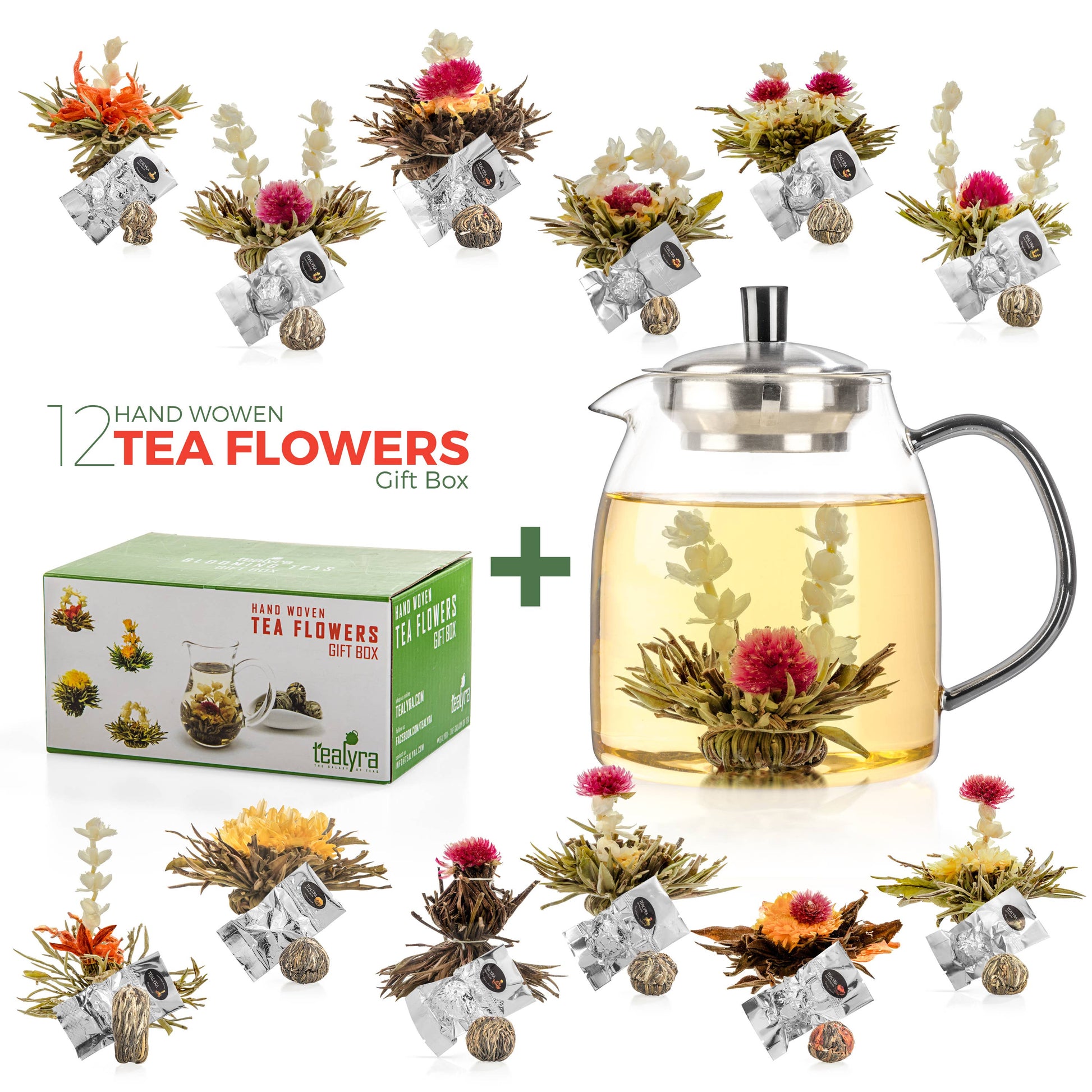 Tealyra Glass Teapot with Blooming Tea Set