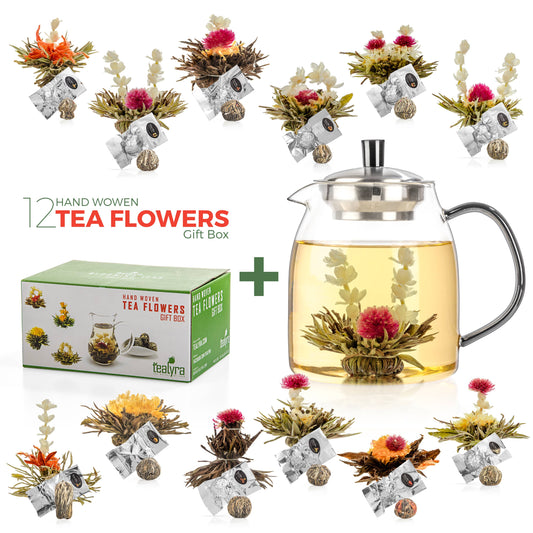 Tealyra Glass Teapot with Blooming Tea Set