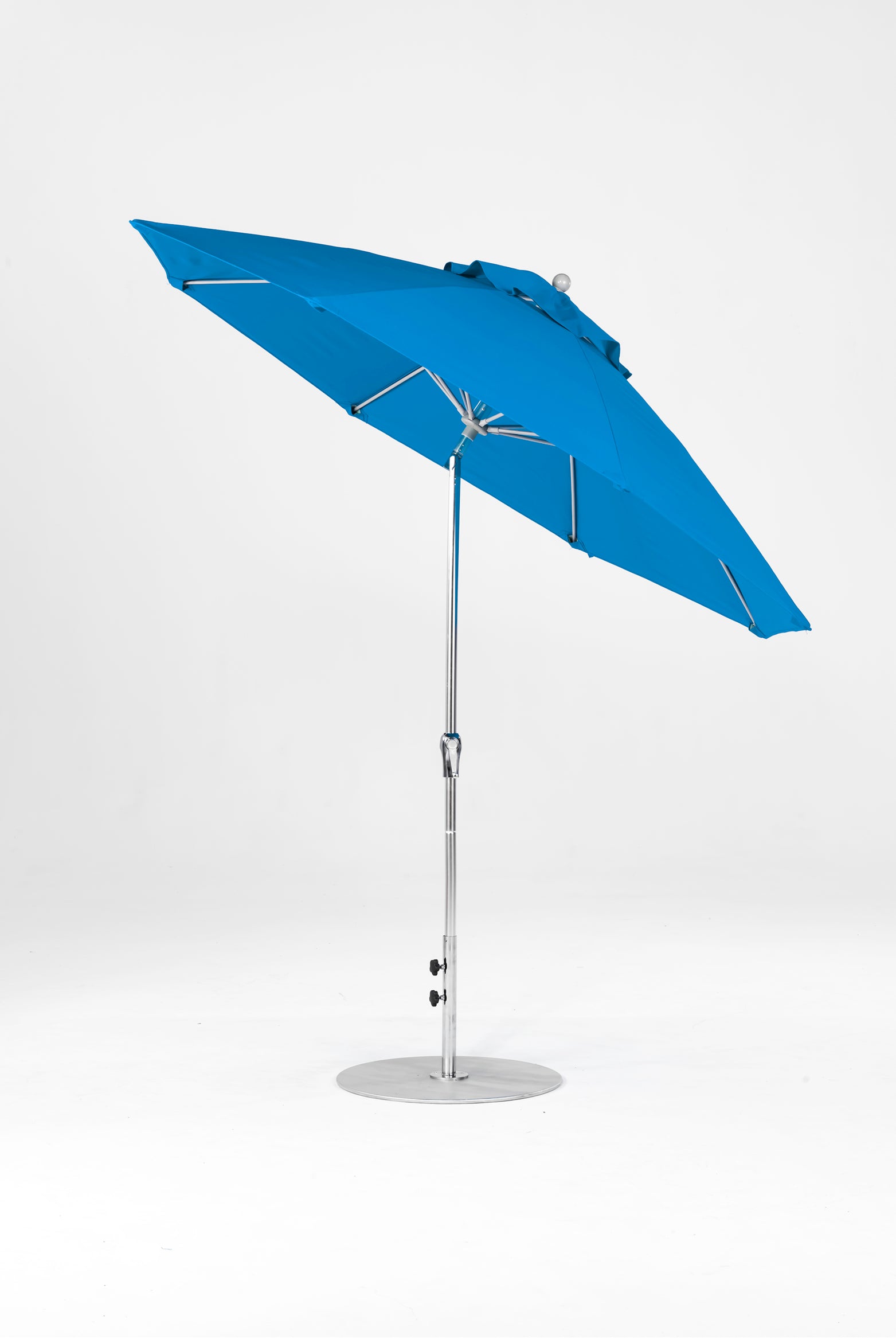 Frankford Monterey 9' Pacific Blue  Fiberglass Rib Matte Silver Aluminum Pole w/ Crank Auto Tilt Acrylic