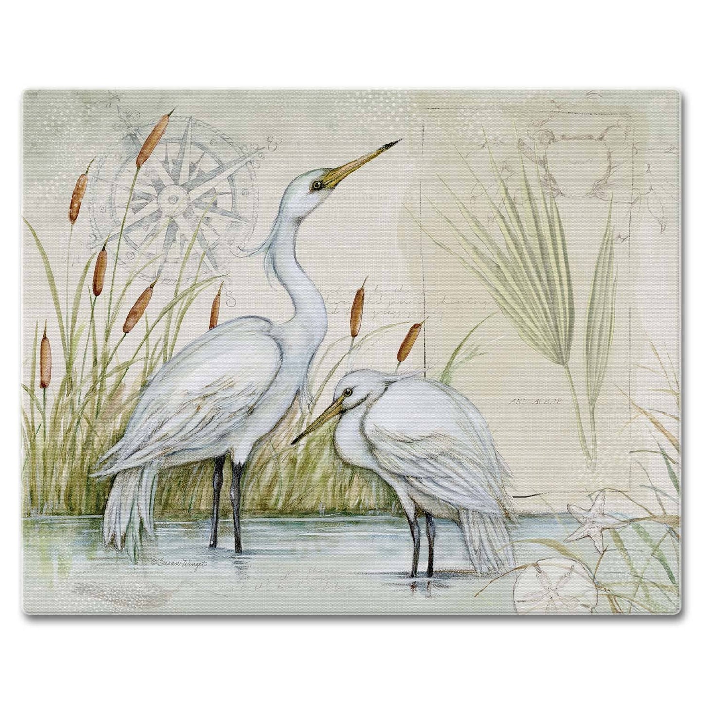 Caribbean Seas Tempered Glass Cutting Board