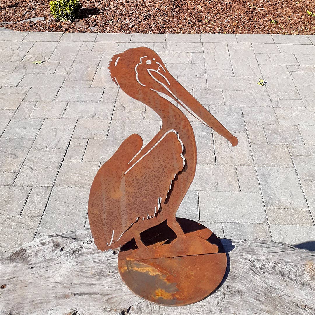 California Home Pelican on Base Garden Art