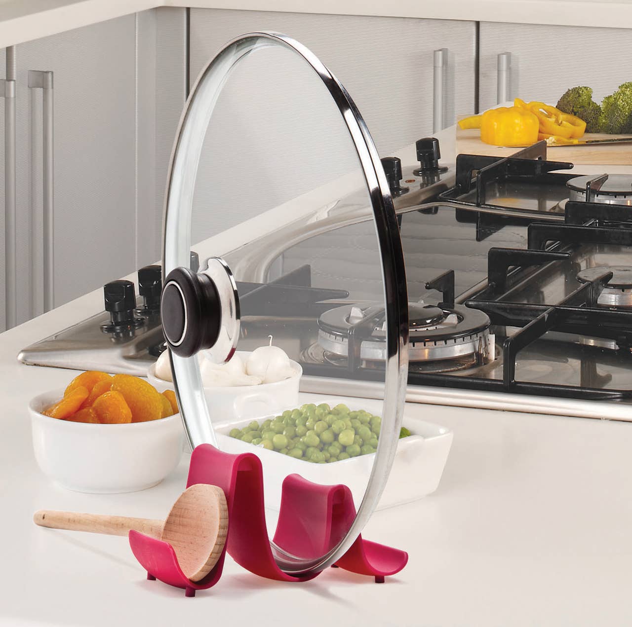 Compact Pot Lid Stand