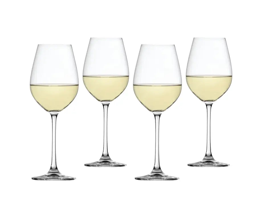 Spiegelau Salute High Stemmed Crystal White Wine Glasses Set of 4