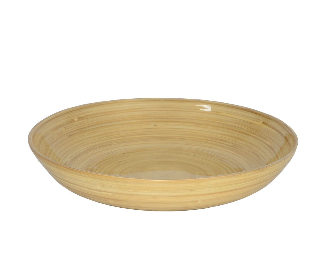 Bamboo fruit bowl in natural