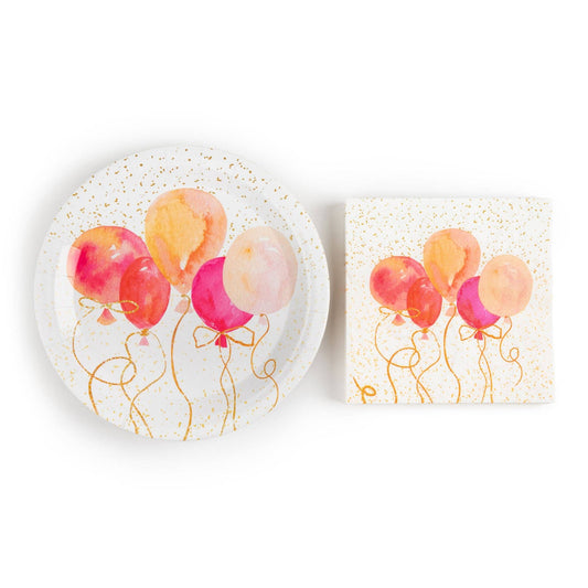 Blush Bash" 48 Pc Paper Plate & Napkin Set