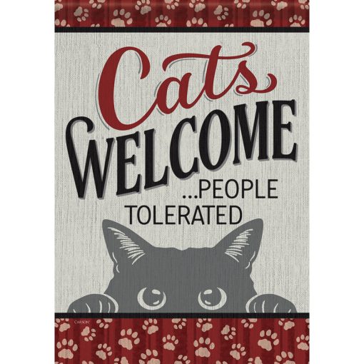 Carson Garden Flag - Cats Welcome