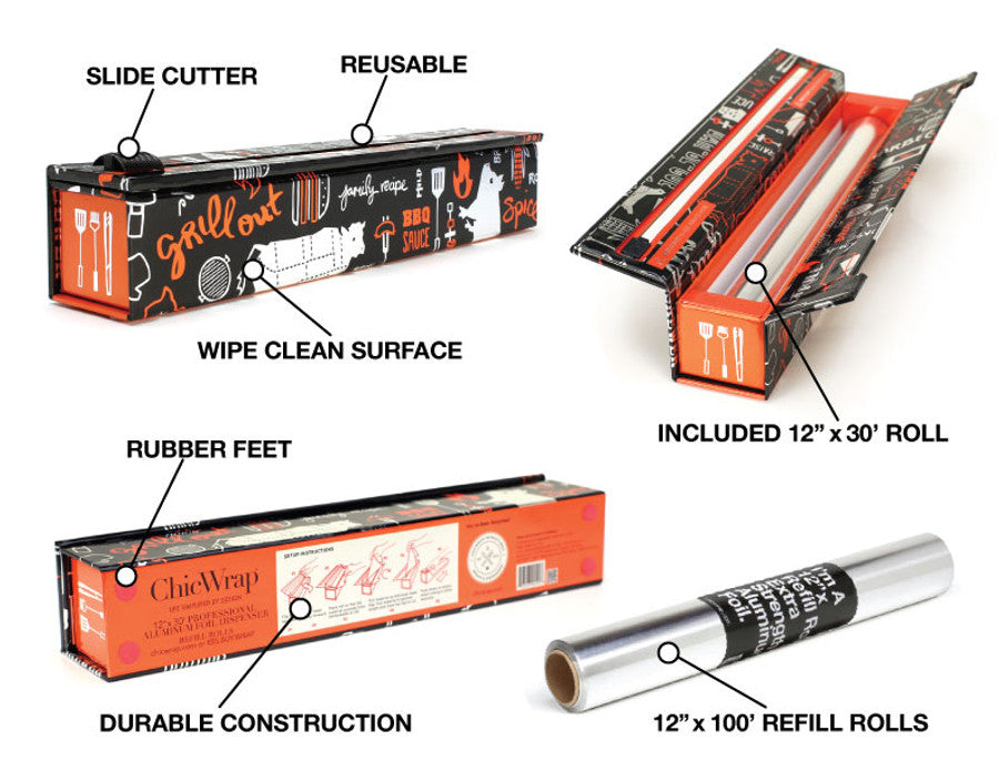 ChicWrap Foil Dispenser - BBQ Grill