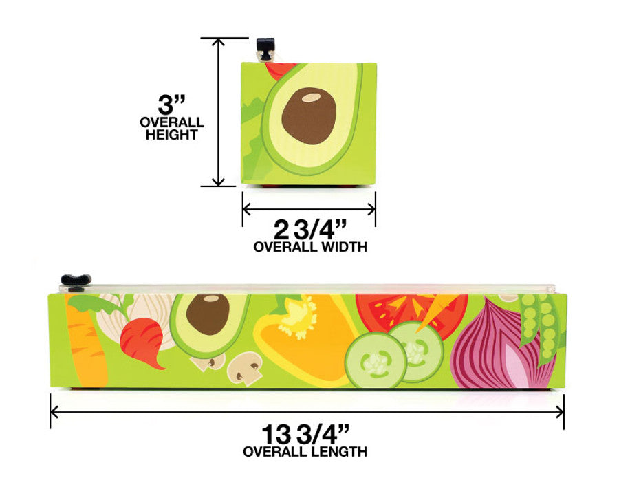 ChicWrap Plastic Wrap Dispenser - Veggies