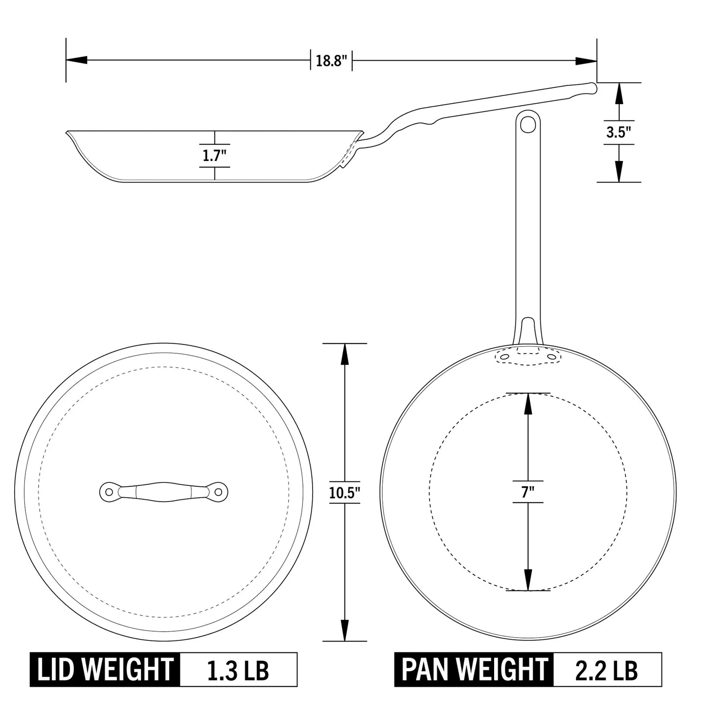 Eater x Heritage Steel 10.5" Fry Pan w/ Lid
