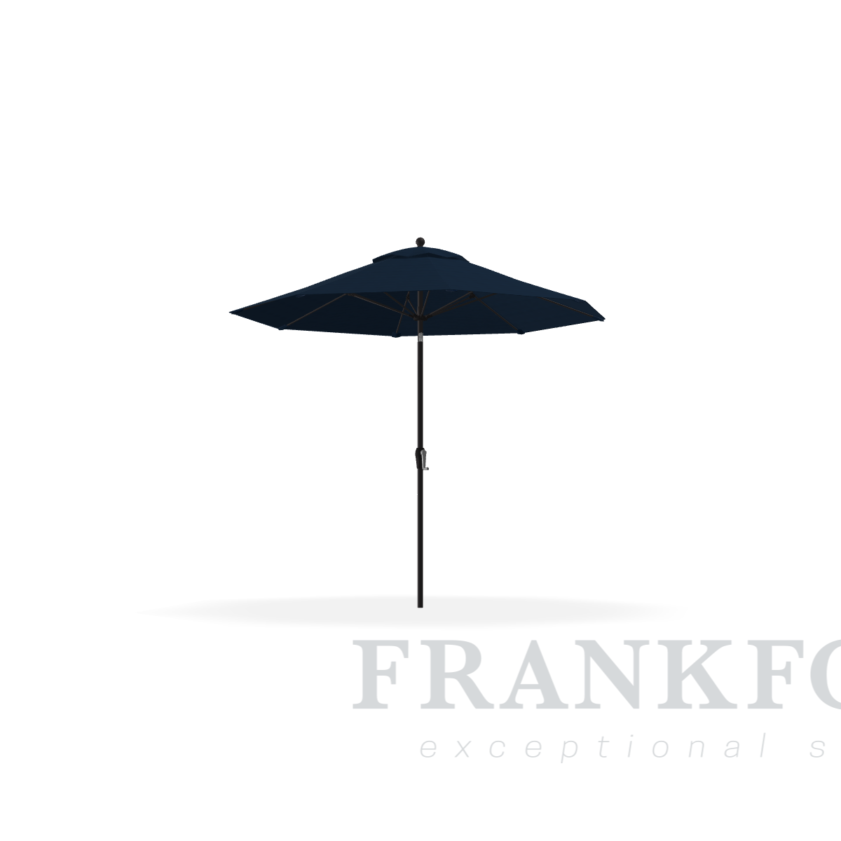 Frankford Monterey 9'  Captain Navy Fiberglass Rib Onyx  Aluminum Pole w/ Crank Auto Tilt