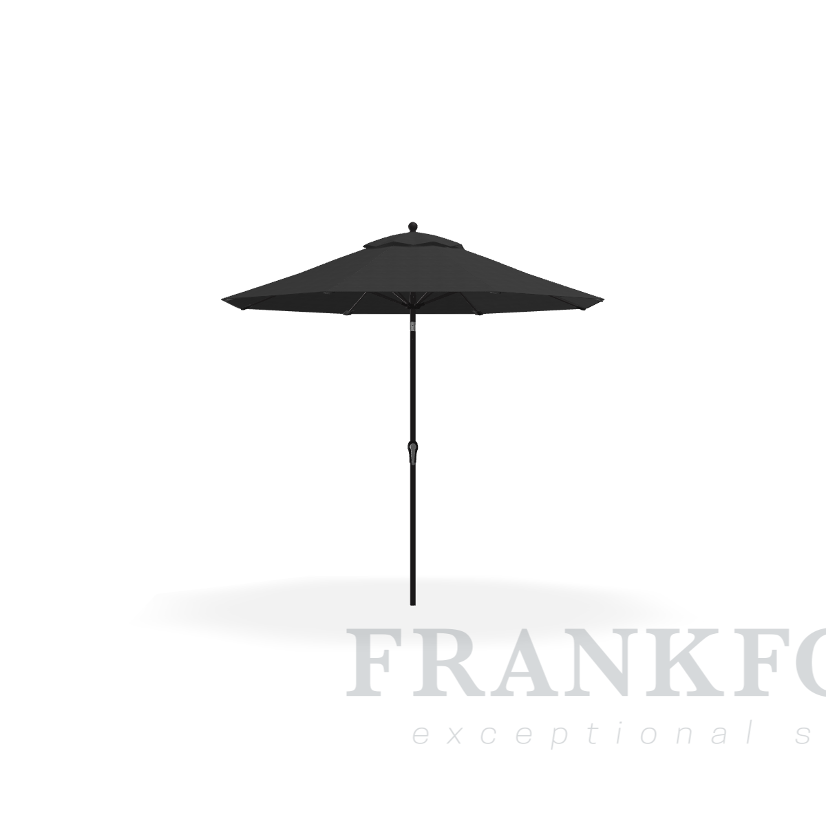 Frankford Monterey 9'  Charcoal Gray Fiberglass Rib Onyx Aluminum Pole w/ Crank Auto Tilt