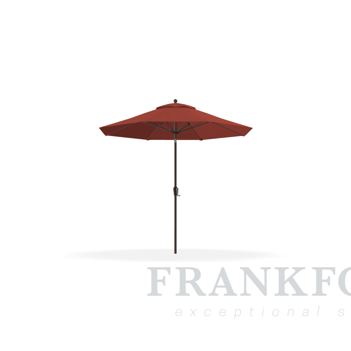 Frankford Monterey 9' Chestnut Fiberglass Rib Desert Bronze Aluminum Pole w/ Crank Auto Tilt
