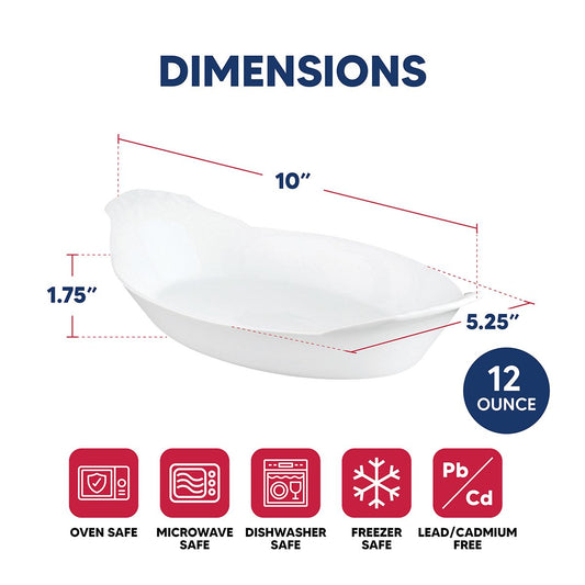 HIC Kitchen Au Gratin Oval 10 Inch