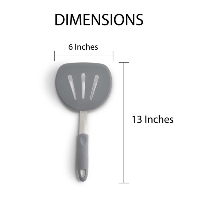 HIC Kitchen Wide Slotted Non-Stick Flexible Spatula