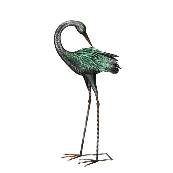 Iridescent Crane Decor - Preening