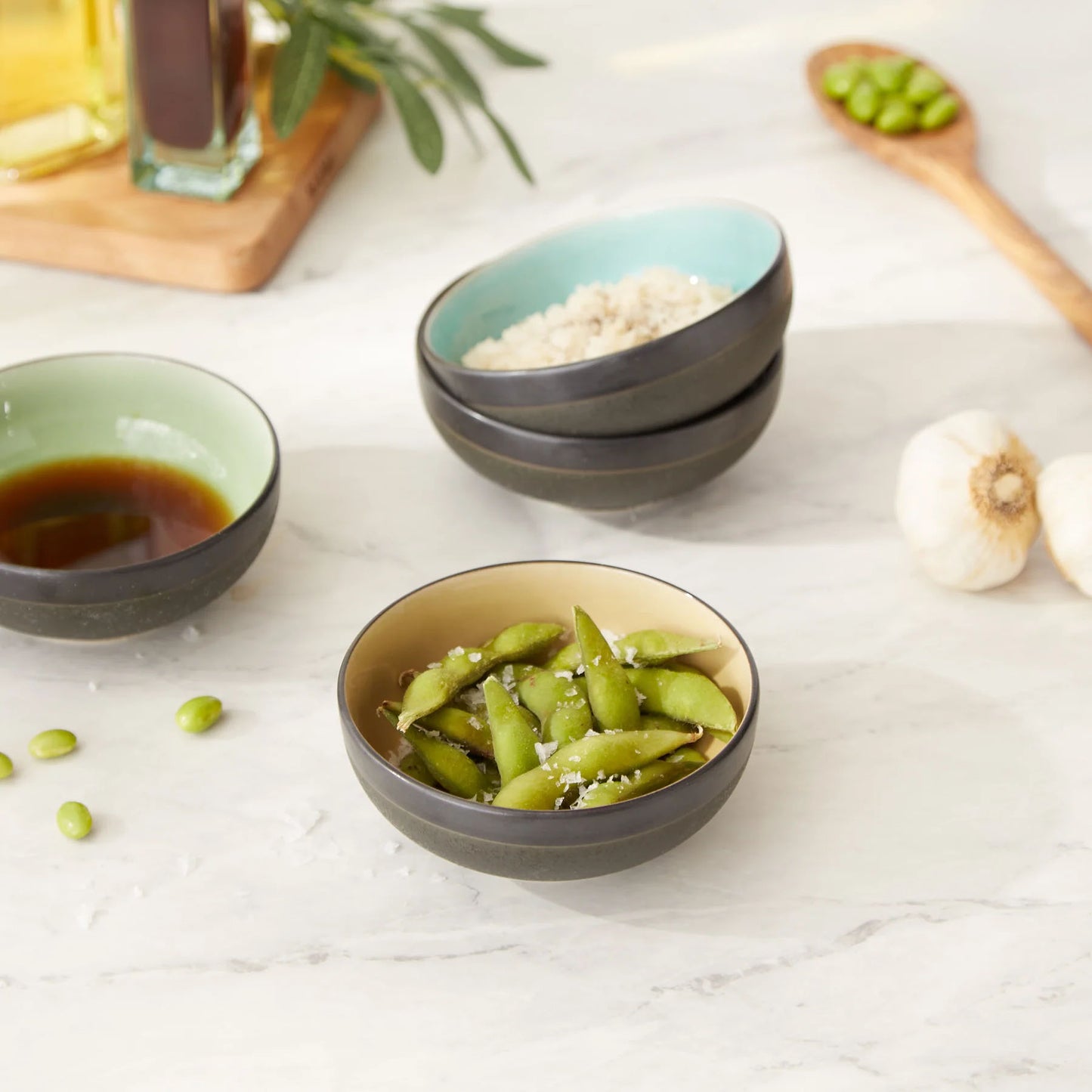 RSVP Japanese Crackle Porcelain Sauce Bowl