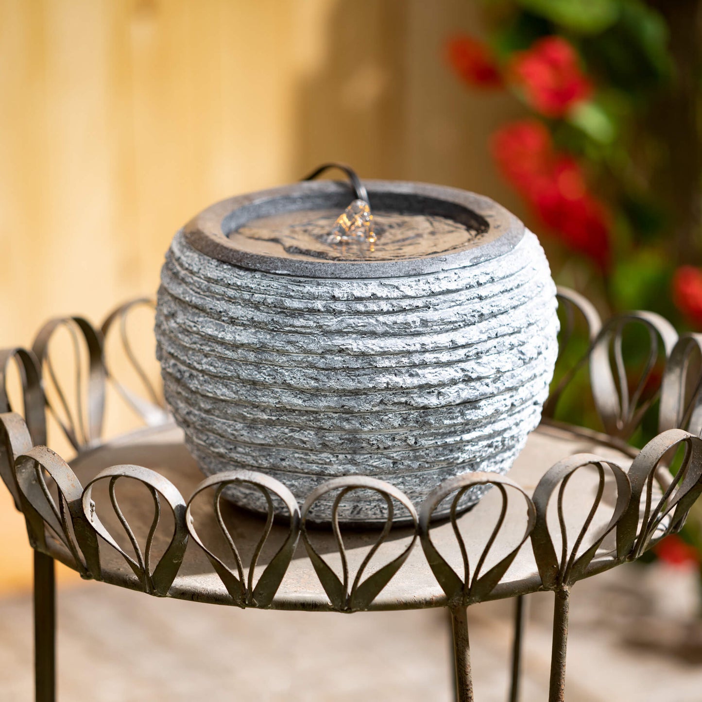 Lighted Zen Table Top Fountain