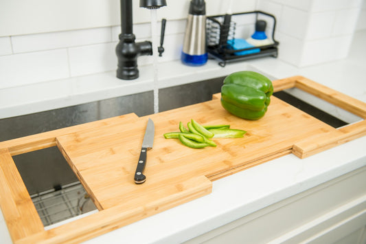 Lipper Int. Bamboo Over the Sink Expandable Cutting Board