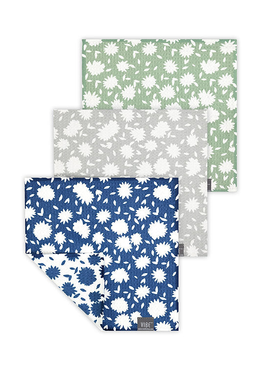 MuKitchen Vibe Recycled Cloth Set/3 Aster