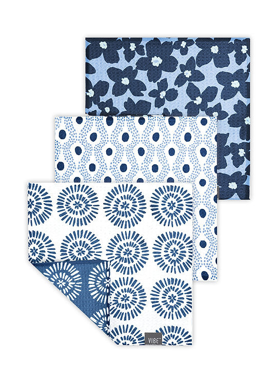MuKitchen Vibe Recycled Cloth Set/3 Indigo