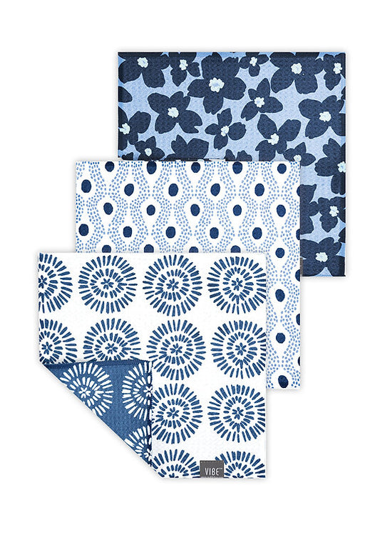 MuKitchen Vibe Recycled Cloth Set/3 Indigo