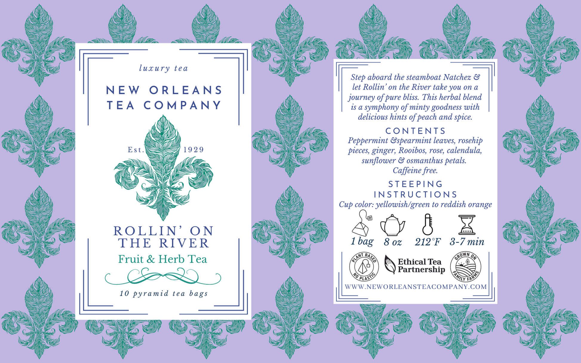 New Orleans Tea Company - Rollin' on the River Tea Bags