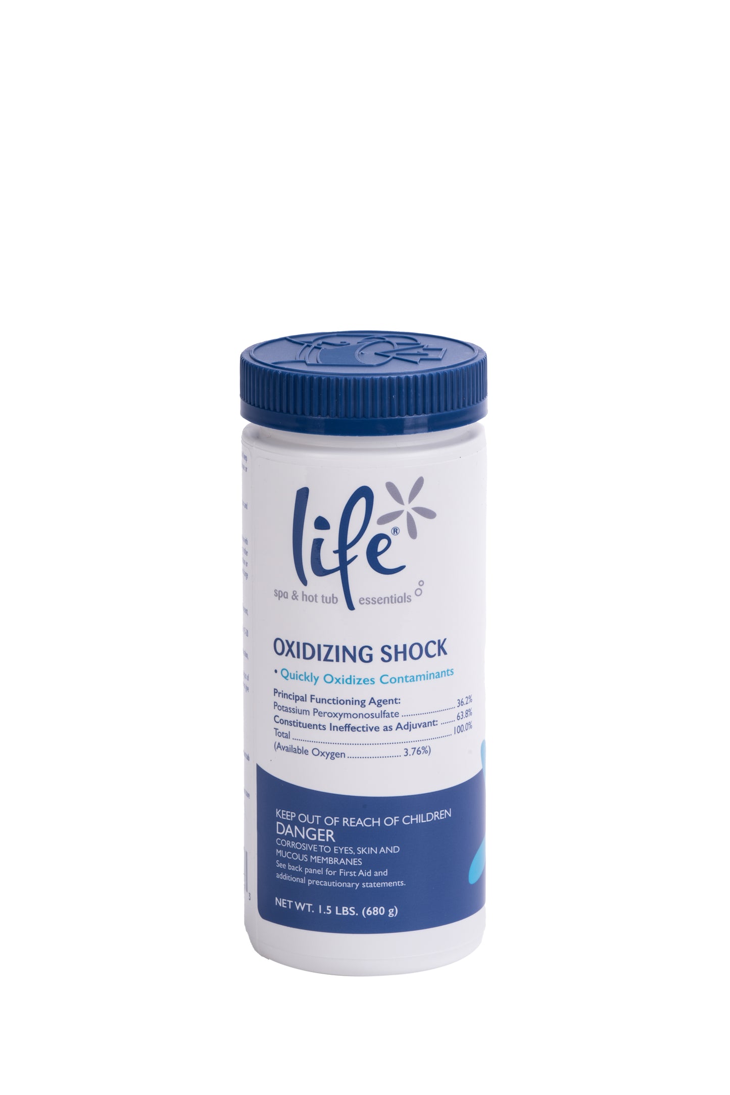 Life brand oxidizing shock container on a white background