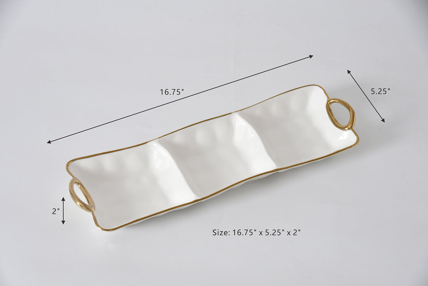 Pampa Bay Golden Handles 3 Section Server