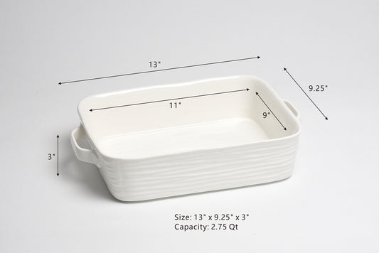 Pampa Bay Le Blanc Rectangular Baking Dish