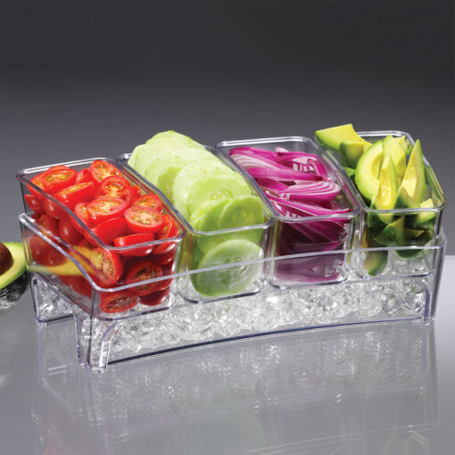 Prodyne Condiment Bar on Ice Veggies