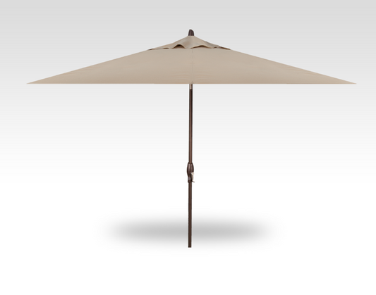 Treasure Garden Obravia Khaki 8'x10' Rect. Market Umbrella Bronze Pole