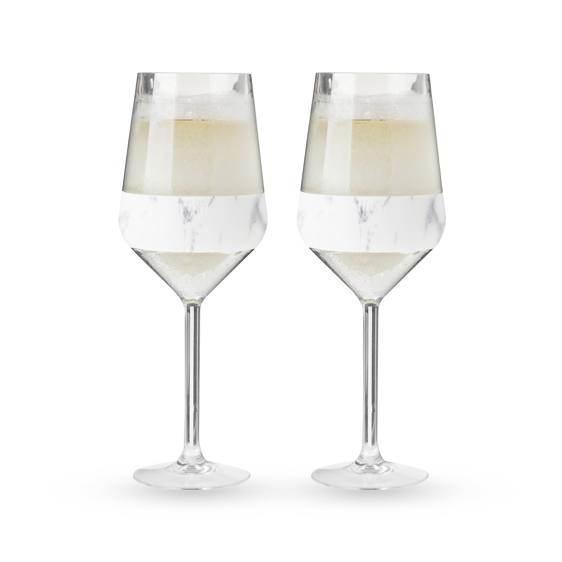 Wine FREEZE™ Stemmed Cooling Cups - Marble