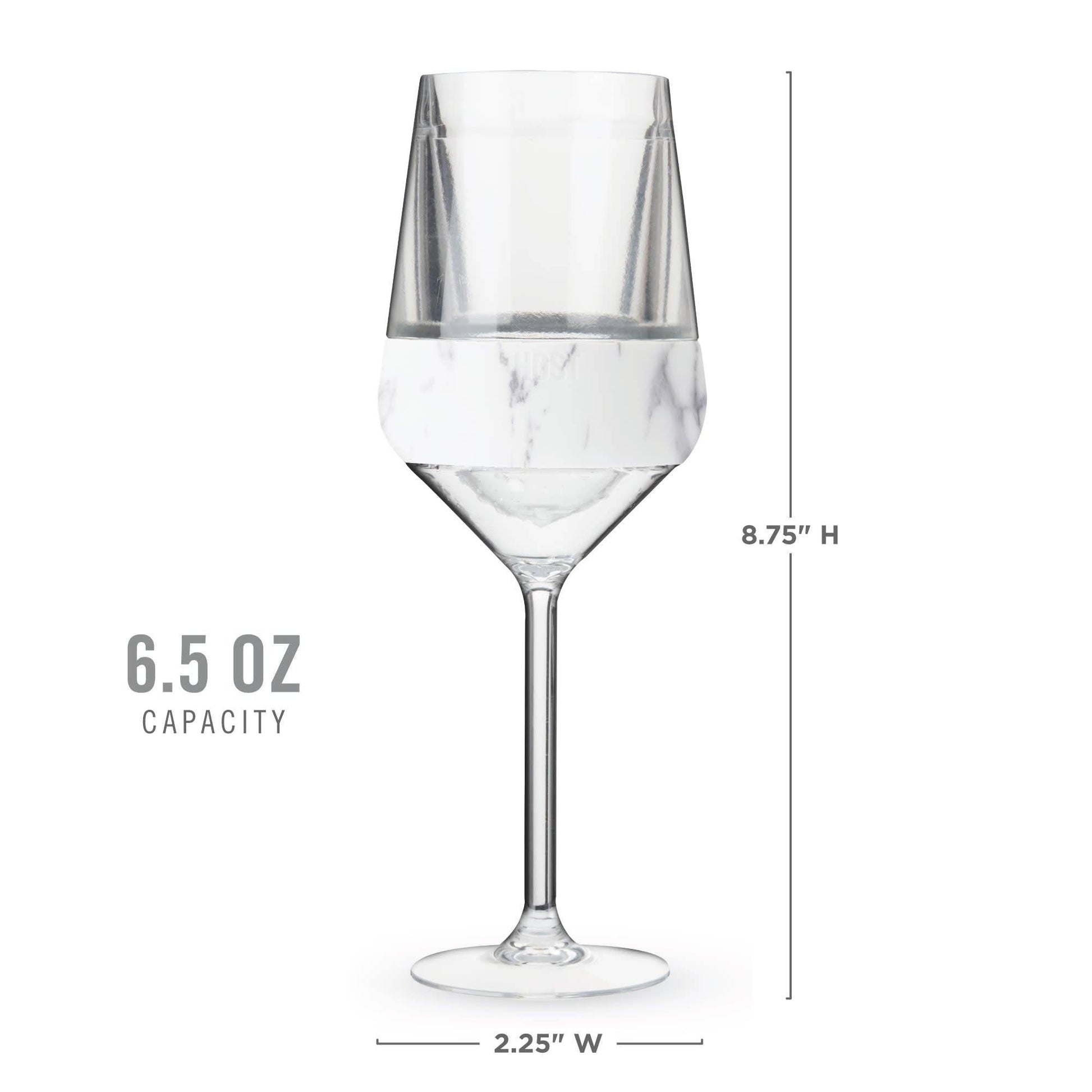 Wine FREEZE™ Stemmed Cooling Cups - Marble Size
