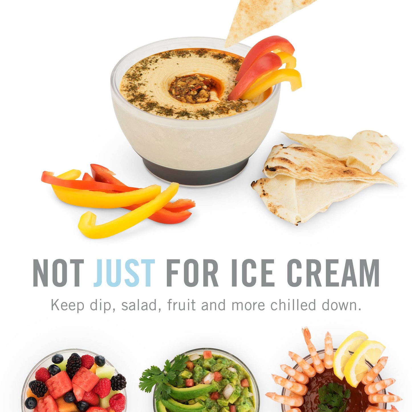 Ice Cream FREEZE™ Cooling Bowls w/ Cooling Gel - Set of 2