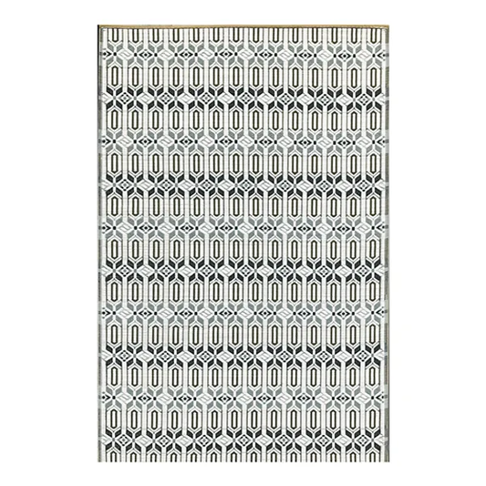 Mad Mats 5' x 8' Moroccan Outdoor Rug - Grey/White