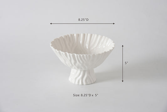 Pampa Bay Mascali Bianca Medium Footed Bowl