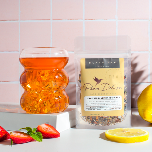Plum Deluxe Strawberry Lemonade Black Loose Leaf Tea