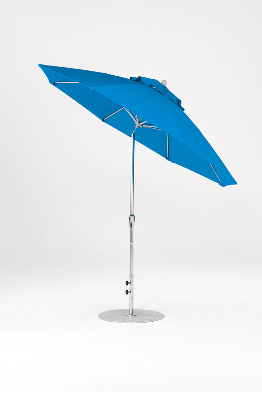 Frankford Monterey 9' Pacific Blue  Fiberglass Rib Matte Silver Aluminum Pole w/ Crank Auto Tilt Acrylic