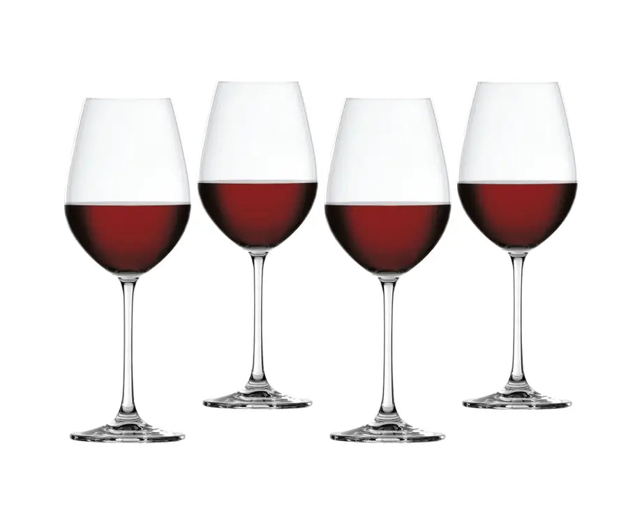 Spiegelau Salute High Stemmed Crystal Red Wine Glasses Set of 4