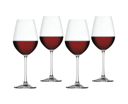 Spiegelau Salute High Stemmed Crystal Red Wine Glasses Set of 4