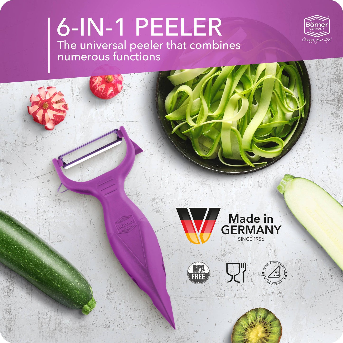 Börner Germany SIX-IN-ONE Peeler - White