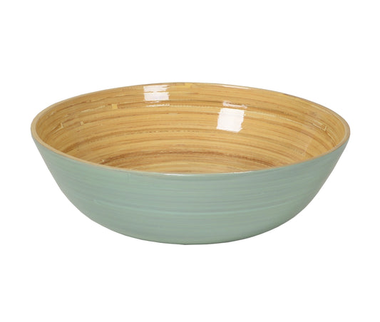 Bamboo Salad Bowl on white Background