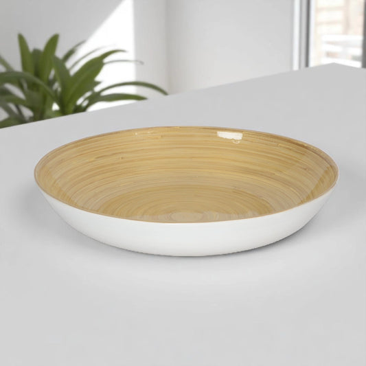 Albert L Bamboo Fruit Bowl - White