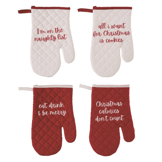 Christmas Fabric Quilted Oven Mitt