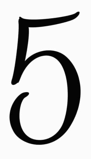 Number Signn5 Signature Sign Number 5 – Louisiana Casual Living