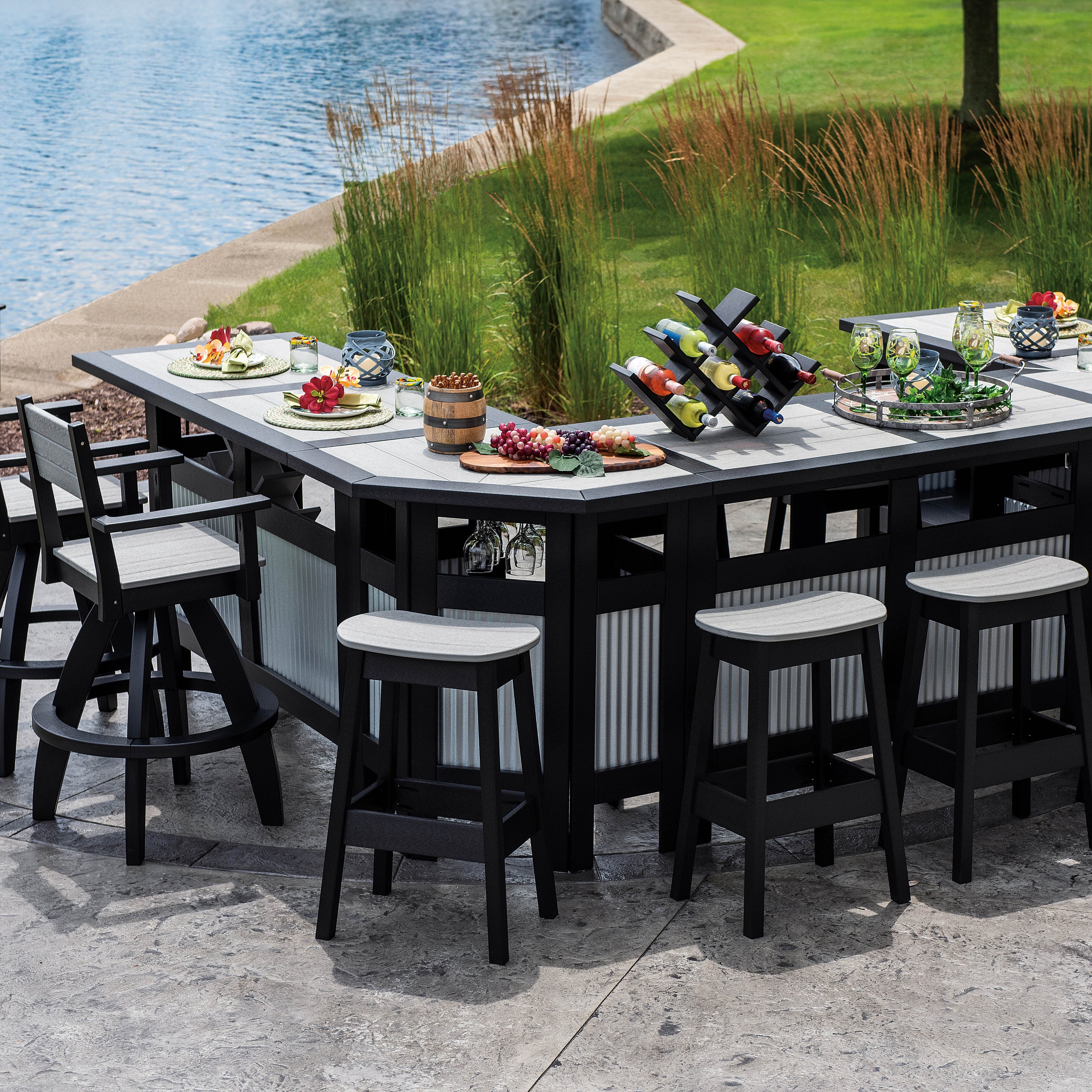 EC Woods Tacoma Modular Recycled Plastic Poly Outdoor Bar