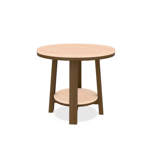 Finch 24" RD SeaAira Bistro Dining Table SE-TaB-Di-SS/BW  Seashell Main Brazilian Walnut Trim