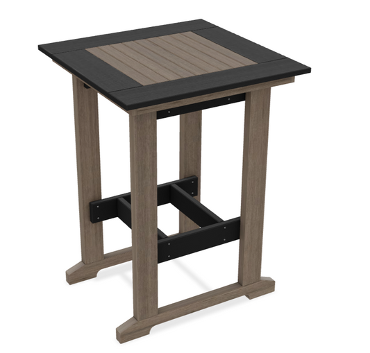 Finch 29" SQ Great Bay Bar Table GR-Ta-Ba-29x29-CG/BK Coastal Gray/Black