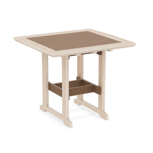 Finch Great Bay 43" SQ Counter Table GR-Ta-Co-43x43-WW/SS Weatherwood Main Seashell Trim